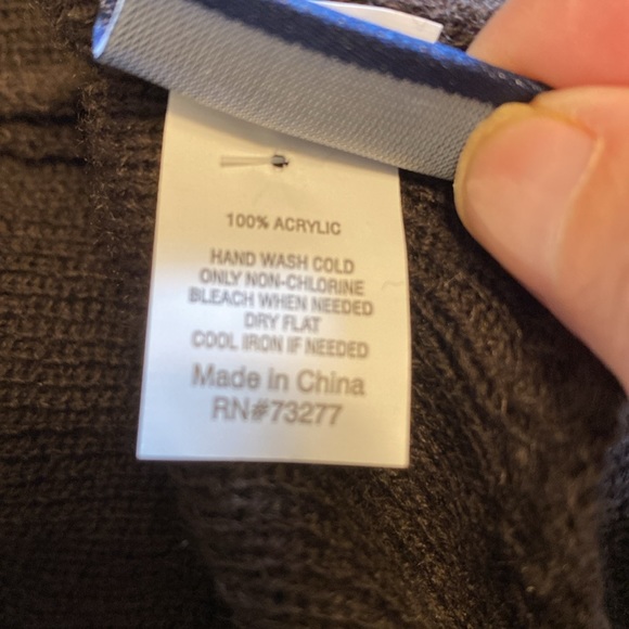 Croft & Barrow brown knit cape - Picture 6 of 7